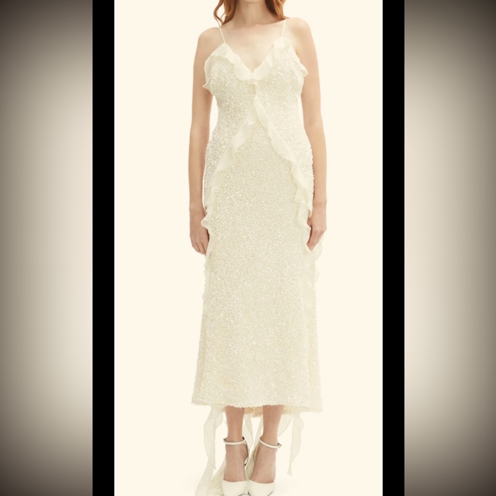Bardot Cream Midi Dress
